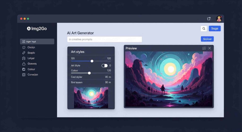 img2go's ai art generator