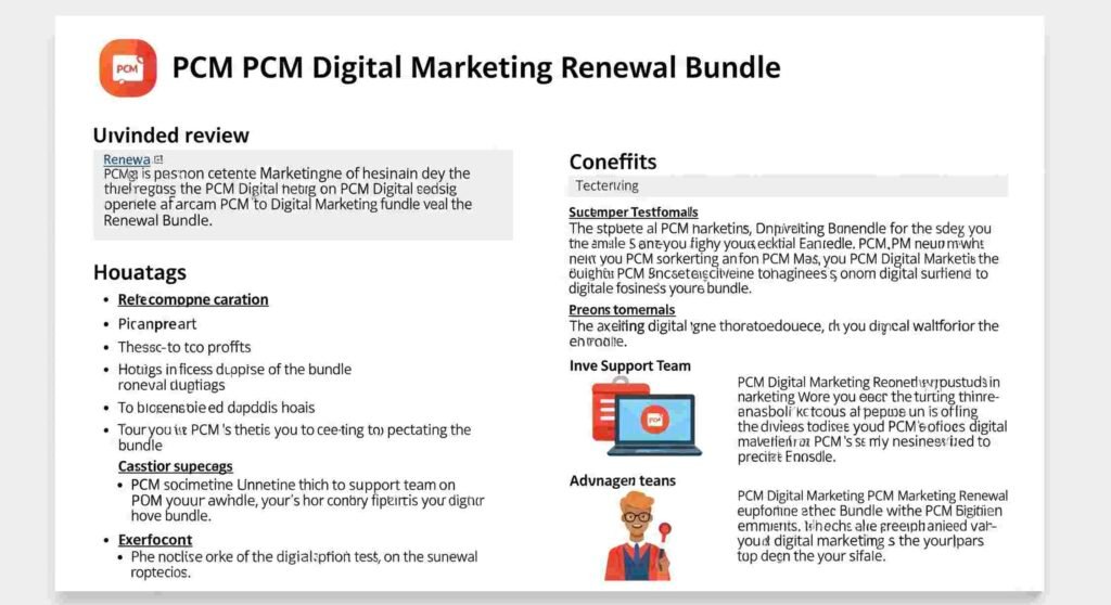pcm digital marketing renewal bundle review